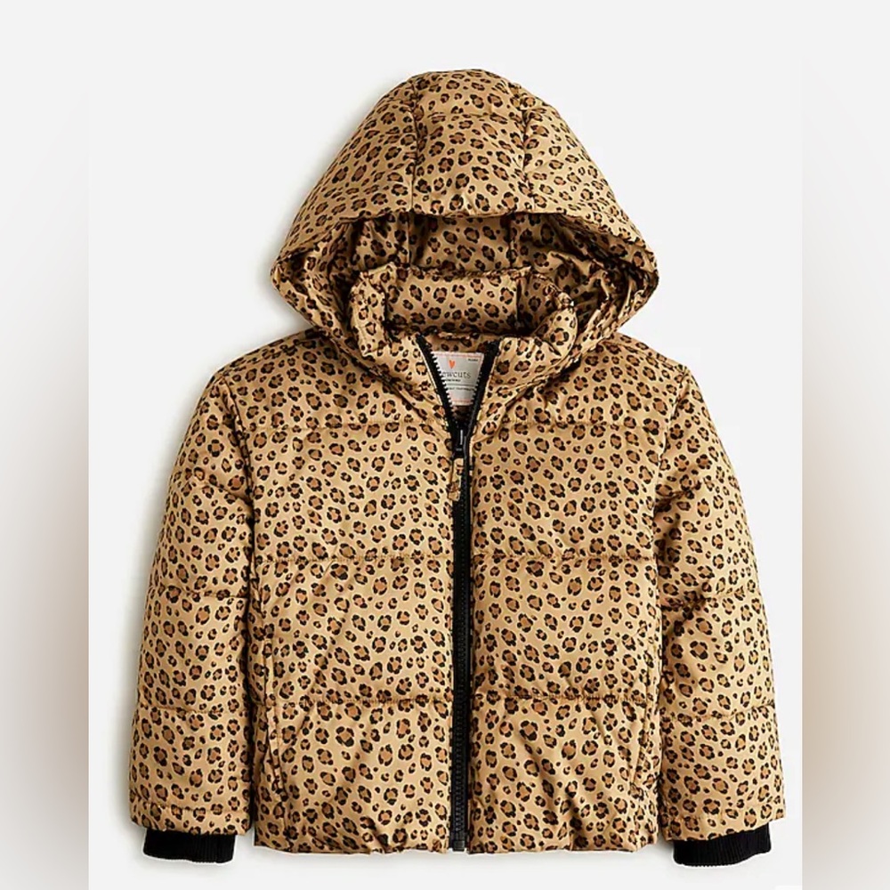 New Crewcuts Girls' metallic cropped puffer jacket with PrimaLoft®